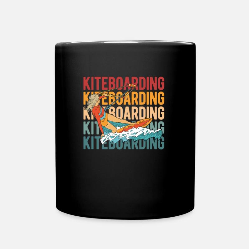 Kitesurfer Kitesurfen Kiten Kitesurfing - Tasse einfarbig - Schwarz