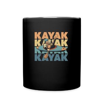 Kajaker - Tasse einfarbig - Schwarz - Vorne