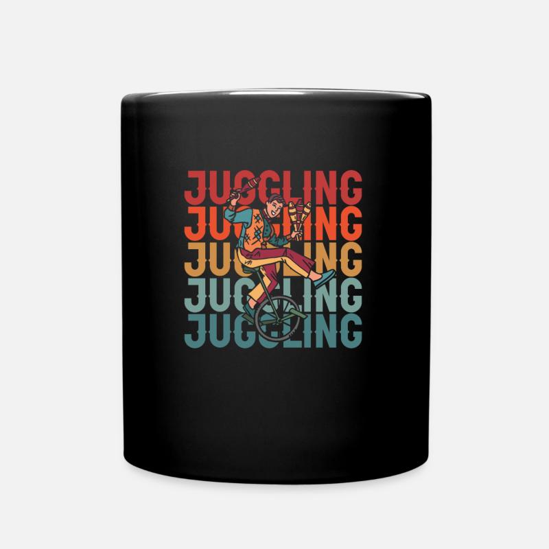 Jonglieren Jongleur - Tasse einfarbig - Schwarz
