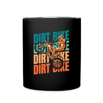Moto tout-terrain Mx Motocross - Mug uni - noir - Devant