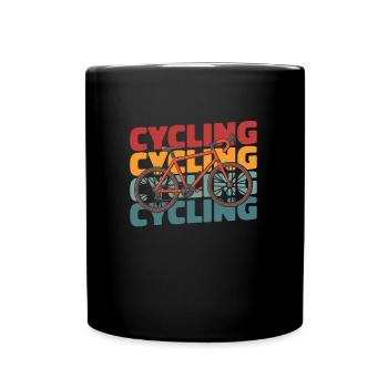 Rennrad Radsport Radsportler - Tasse einfarbig - Schwarz - Vorne