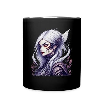 Gruseliges Halloween-partykostüm Vampir-lady - Full Colour Mug - black - Front