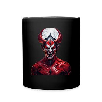 Gruseliges Halloween-partykostüm Dämon - Tasse einfarbig - Schwarz - Vorne
