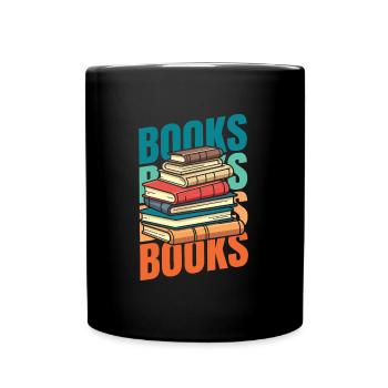 Book Bookworm Bookworm - Full Colour Mug - black - Front