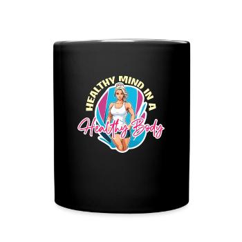 Coach de santé sain dans un entraîneur personnel - Mug uni - noir - Devant