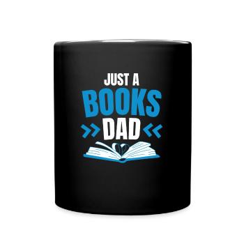 Livre Bookworm Bookworm Père Just A Books Papa - Mug uni - noir - Devant
