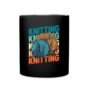 Knit - Full Colour Mug - black - Front