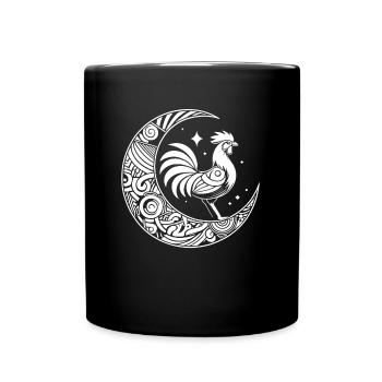 Poule Poule Tribal Phases de Lune - Mug uni - noir - Devant