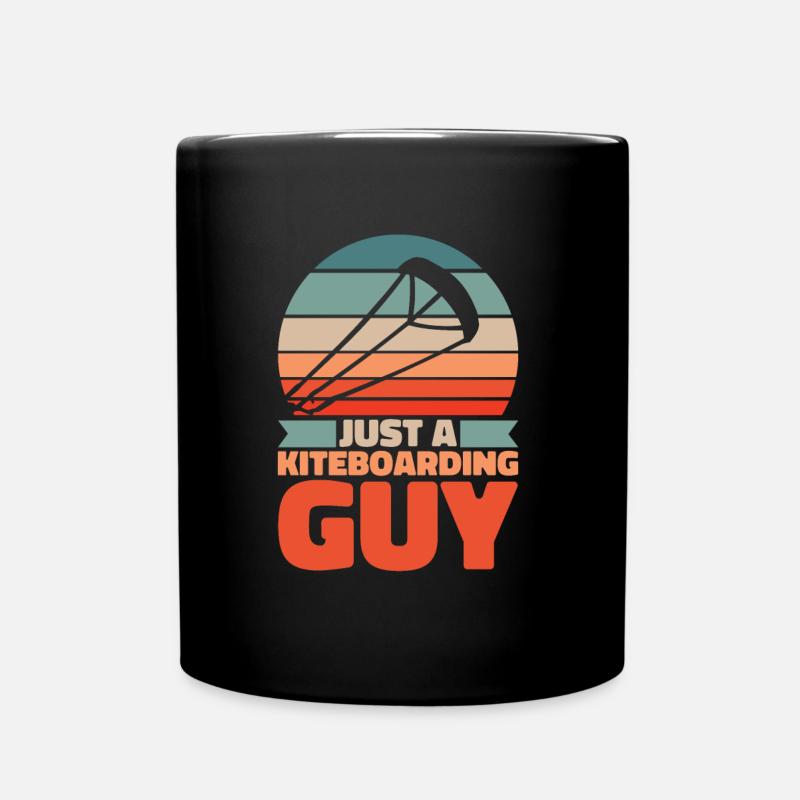Kitesurfer Kitesurfen Kiten Kitesurfing - Tasse einfarbig - Schwarz