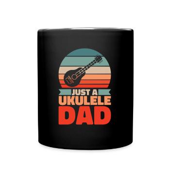 Père de ukulélé juste un papa de ukulélé - Mug uni - noir - Devant
