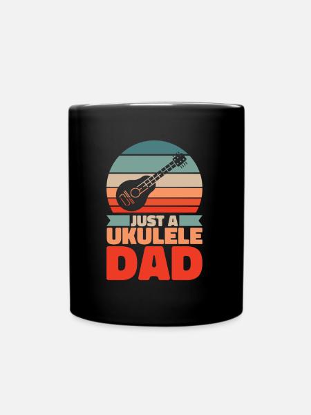 Père de ukulélé juste un papa de ukulélé - Mug uni - noir