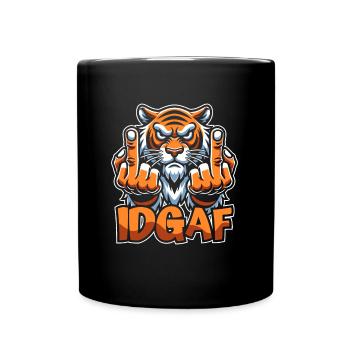 Tigre Idgaf - Mug uni - noir - Devant