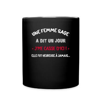 Retraite Femme Départ Collègue Femme Nouvelle Vie - Mug uni - noir - Devant