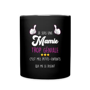 Super Oma Zu Genial Mama Oma Liebe - Tasse einfarbig - Schwarz - Vorne