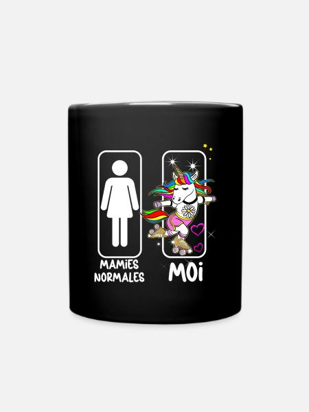 Mamie Licorne Super Mamie Meilleur Grand Mère - Mug uni - noir