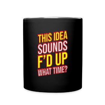 L’humour noir est une mauvaise idée - Mug uni - noir - Devant