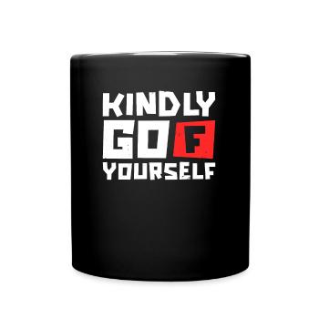 Black Humor Go F Yourself - Full Colour Mug - black - Front