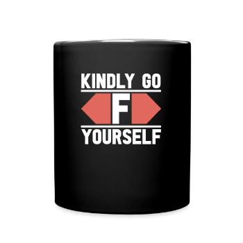 Black Humor Funny Go F Yourself - Full Colour Mug - black - Front