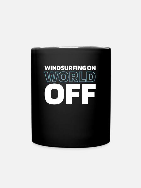 Windsurfen Windsurfer Planche à voile Planche à voile sur World Off - Mug uni - noir