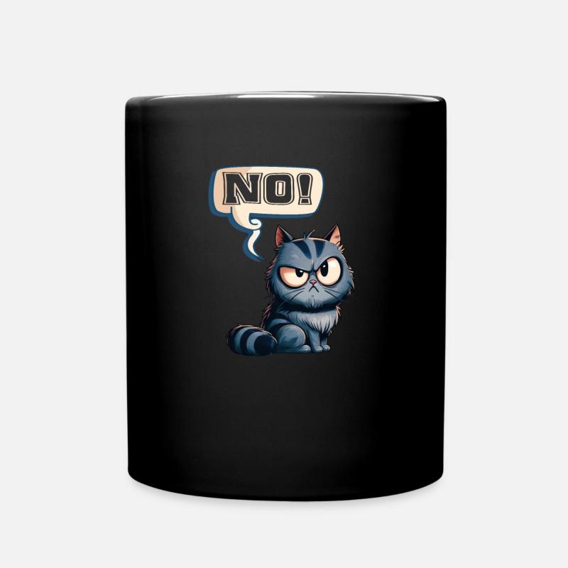 Chat - Non ! Drôle de chaton - Mug uni - noir