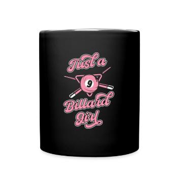 Billard, juste une fille de billard - Mug uni - noir - Devant