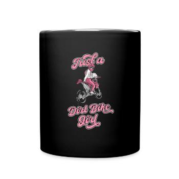 Mx motocross moto tout-terrain juste une moto tout-terrain fille - Mug uni - noir - Devant