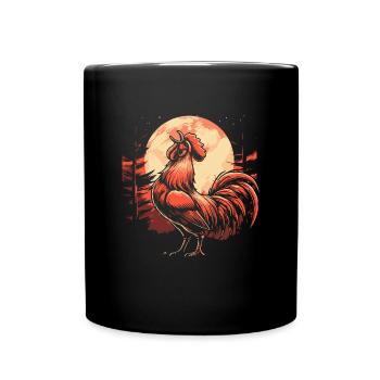 Poule Poule Lune Hurlante - Mug uni - noir - Devant