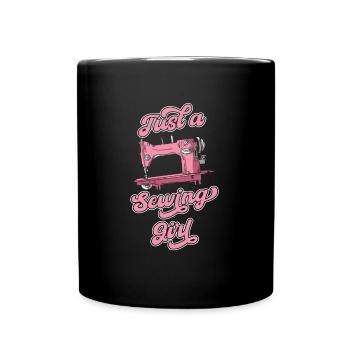 Machine à coudre juste une fille de couture - Mug uni - noir - Devant