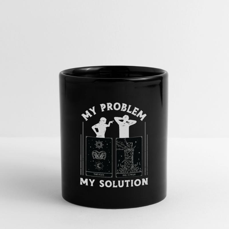 Tarot Reader My Problem My Solution Pictogram Dad Tasse einfarbig
