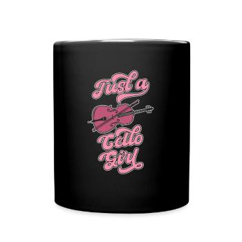 Violoncelle Violoncelliste Juste Une Fille Violoncelle - Mug uni - noir - Devant