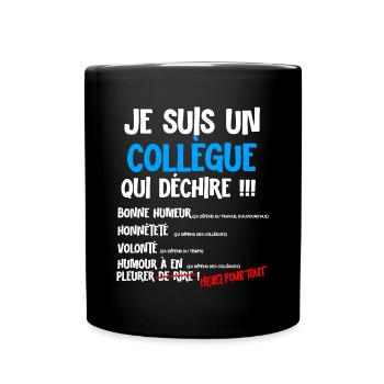 Departure work colleague good mood great - Full Colour Mug - black - Front