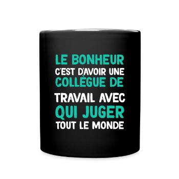 Humor Kollegin Von Travai Frauen, Die Urteilen - Tasse einfarbig - Schwarz - Vorne