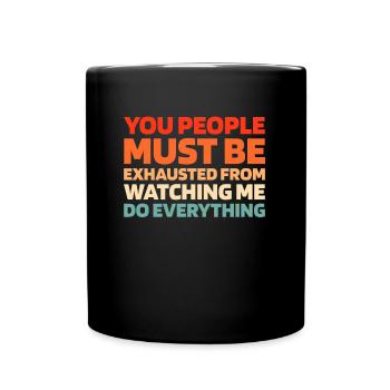 Schwarzer Humor - Tasse einfarbig - Schwarz - Vorne