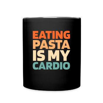 Pasta Citation cardio drôle - Mug uni - noir - Devant