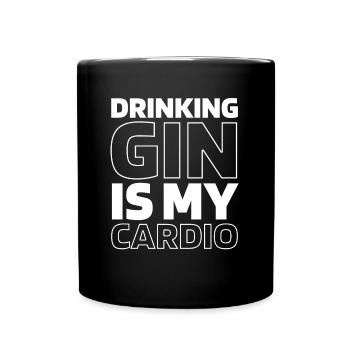 Gin Citation cardio drôle - Mug uni - noir - Devant