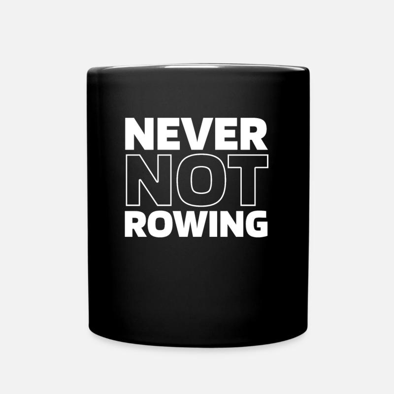 Rudern Ruderer - Tasse einfarbig - Schwarz