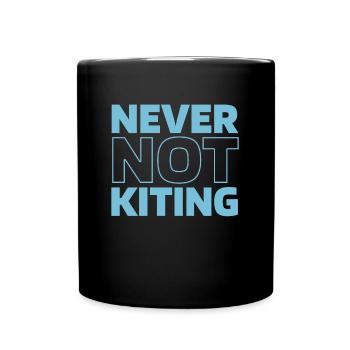 Kitesurfer Kitesurfen Kiten Kitesurfing - Tasse einfarbig - Schwarz - Vorne