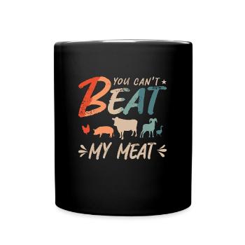 Barbecue à la poitrine Vous ne pouvez pas battre ma poitrine de bœuf - Mug uni - noir - Devant