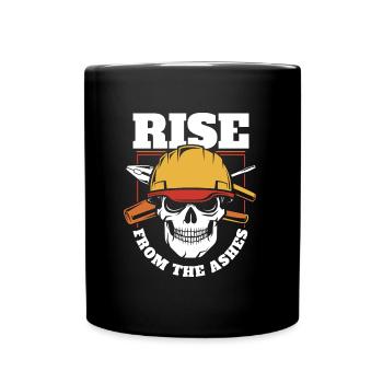 Electrician Electronics Technician Skull - Full Colour Mug - black - Front