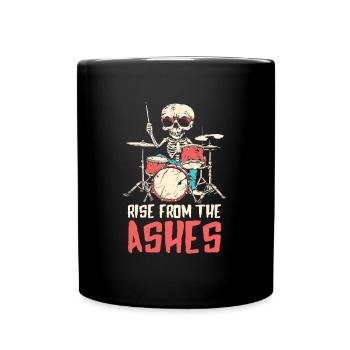 Tambours Batteur Batteur Squelette - Mug uni - noir - Devant