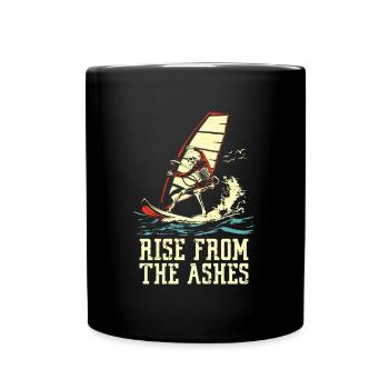 Windsurfen Windsurfer Skelett - Tasse einfarbig - Schwarz - Vorne
