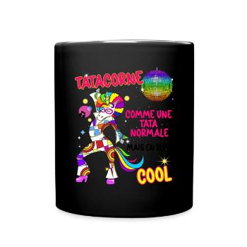 Tata Licorne Vintage Tante Cool Future Tatie - Mug uni - noir - Devant