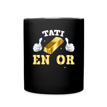 Tati En Or Message Tata D'Amour Unique - Mug uni - noir - Devant
