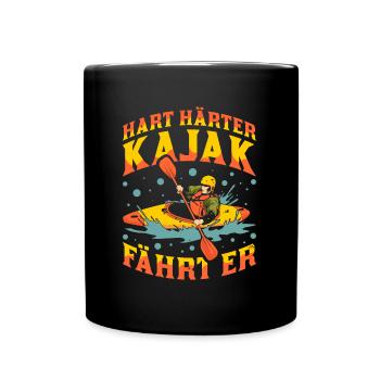 Kajaker - Tasse einfarbig - Schwarz - Vorne