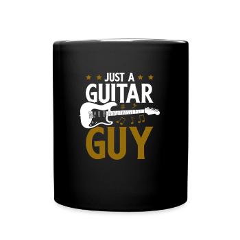 E Gitarre Elektrogitarre Just A Guitar Guy - Tasse einfarbig - Schwarz - Vorne