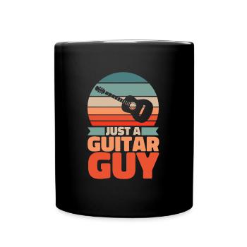 Guitare acoustique juste un guitariste - Mug uni - noir - Devant