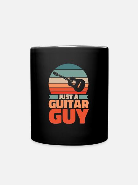 Acoustic Guitar Just A Guitar Guy - Full Colour Mug - black