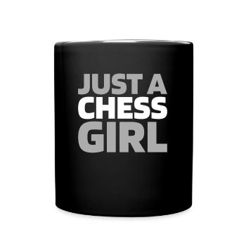Schach Just A Chess Girl - Full Colour Mug - black - Front