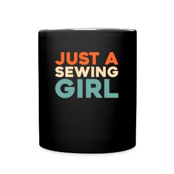 Machine à coudre juste une fille de couture - Mug uni - noir - Devant