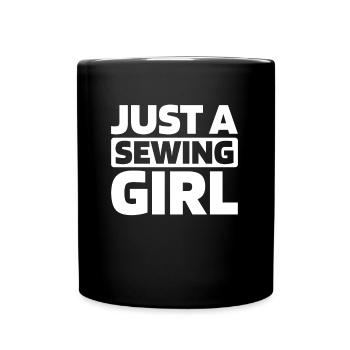 Machine à coudre juste une fille de couture - Mug uni - noir - Devant